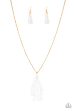 Load image into Gallery viewer, brought-to-you-by-pbjinctriple-the-tassel-white-necklace-paparazzi-accessories