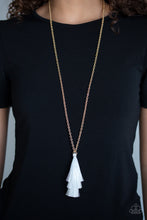 Load image into Gallery viewer, Paparazzi Accessories ❋Triple The Tassel - White Necklace❋ Flat Rate Ship $4.50❋