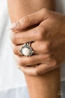 Load image into Gallery viewer, Paparazzi Accessories ❋Prone To Wander - WHITE Ring❋ Flat Rate Ship $4.50❋