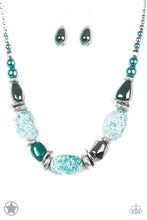 Load image into Gallery viewer, pittmanbling-and-jewelry-inc-presentschunky-blue-glaze-blockbuster-necklace-paparazzi-accessories