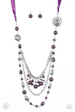 Load image into Gallery viewer, pittmanbling-and-jewelry-inc-presentspurple-ribbon-with-purple-pearls-blockbuster--paparazzi-accessories