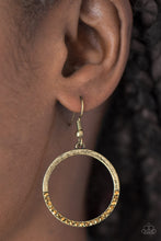 Load image into Gallery viewer, Paparazzi Accessories ⚘ Sip, Sip, Hooray! - Brass Earrings⚘ Flat Rate Ship $4.50 ⚘