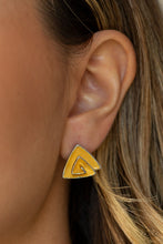 Load image into Gallery viewer, Paparazzi Accessories ⚘ On Blast - Yellow Post Earrings⚘ Flat Rate Ship $4.50 ⚘