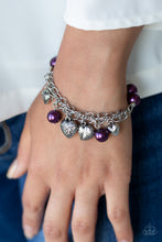 Load image into Gallery viewer, Paparazzi Accessories ⚘ More Amour - Purple Bracelet⚘ Flat Rate Ship $4.50 ⚘