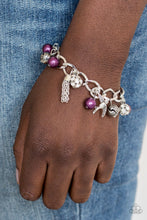 Load image into Gallery viewer, Paparazzi Accessories ⚘ Lady Love Dove - Purple Bracelet⚘ Flat Rate Ship $4.50 ⚘