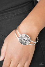 Load image into Gallery viewer, Paparazzi Accessories ⚘ Mandala Majesty - Silver Bracelet⚘ Flat Rate Ship $4.50 ⚘