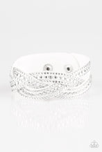Load image into Gallery viewer, pittmanbling-and-jewelry-inc-presentsbring-on-the-bling-white-bracelet-paparazzi-accessories