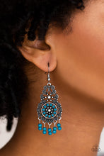 Load image into Gallery viewer, Paparazzi Accessories ⚘ Courageously Congo - Blue Earrings⚘ Flat Rate Ship $4.50 ⚘