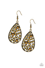 Load image into Gallery viewer, pittmanbling-and-jewelry-inc-presentsglow-with-the-flow-brass-earrings-paparazzi-accessories