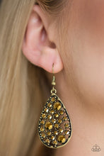 Load image into Gallery viewer, Paparazzi Accessories ⚘ GLOW With The Flow - Brass Earrings⚘ Flat Rate Ship $4.50 ⚘