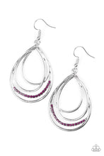 Load image into Gallery viewer, brought-to-you-by-pbjincstart-each-day-with-sparkle-purple-earrings-paparazzi-accessories