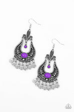 Load image into Gallery viewer, pittmanbling-and-jewelry-inc-presentsfiesta-flair-purple-earrings-paparazzi-accessories