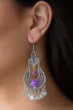 Load image into Gallery viewer, Paparazzi Accessories ⚘ Fiesta Flair - Purple Earrings⚘ Flat Rate Ship $4.50 ⚘