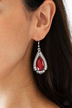Load image into Gallery viewer, Paparazzi Accessories ⚘ Superstar Stardom - Red Earrings⚘ Flat Rate Ship $4.50 ⚘