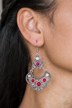Load image into Gallery viewer, Paparazzi Accessories ⚘ Garden State Glow - Red Earrings⚘ Flat Rate Ship $4.50 ⚘