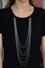 Load image into Gallery viewer, Paparazzi Accessories ⚘ Radical Rainbows - Blue Necklace⚘ Flat Rate Ship $4.50 ⚘