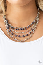Load image into Gallery viewer, Paparazzi Accessories ⚘ Ground Forces - Purple Necklace⚘ Flat Rate Ship $4.50 ⚘