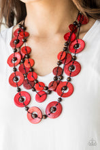 Load image into Gallery viewer, Paparazzi Accessories ⚘ Catalina Coastin - Red Necklace⚘ Flat Rate Ship $4.50 ⚘