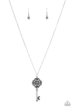 Load image into Gallery viewer, brought-to-you-by-pbjincgot-it-on-lock-silver-necklace-paparazzi-accessories