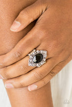 Load image into Gallery viewer, Paparazzi Accessories ⚘ Power Behind The Throne - Black Ring⚘ Flat Rate Ship $4.50 ⚘