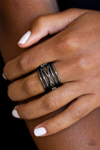 Load image into Gallery viewer, Paparazzi Accessories ⚘ Way Wayward - Black Ring⚘ Flat Rate Ship $4.50 ⚘