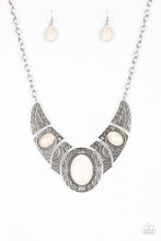 Load image into Gallery viewer, pittmanbling-and-jewelry-inc-presentsleave-your-landmark-white-necklace-paparazzi-accessories
