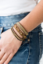 Load image into Gallery viewer, Paparazzi Accessories ⚘ Totally Rockable - Brass Bracelet⚘ Flat Rate Ship $4.50 ⚘