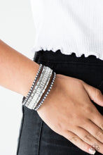 Load image into Gallery viewer, Paparazzi Accessories ⚘ Rock Star Rocker - Silver Bracelet⚘ Flat Rate Ship $4.50 ⚘