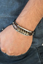 Load image into Gallery viewer, Paparazzi Accessories ⚘ Urban Backpacker - Black Bracelet⚘ Flat Rate Ship $4.50 ⚘