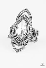 Load image into Gallery viewer, pittmanbling-and-jewelry-inc-presentshot-off-the-empress-white-ring-paparazzi-accessories