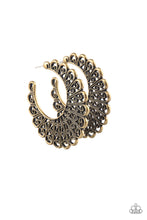 Load image into Gallery viewer, pittmanbling-and-jewelry-inc-presentsfunky-flirt-brass-earrings-paparazzi-accessories