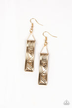 Load image into Gallery viewer, pittmanbling-and-jewelry-inc-presentsancient-artifacts-gold-earrings-paparazzi-accessories