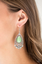 Load image into Gallery viewer, Paparazzi Accessories ⚘ Majestically Malibu - Green Earrings⚘ Flat Rate Ship $4.50 ⚘