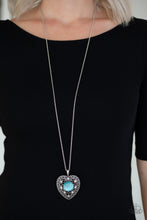 Load image into Gallery viewer, Paparazzi Accessories ⚘ One Heart - Blue Necklace⚘ Flat Rate Ship $4.50 ⚘