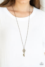 Load image into Gallery viewer, Paparazzi Accessories ⚘ The Magic Key - Brass Necklace⚘ Flat Rate Ship $4.50 ⚘