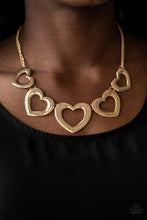 Load image into Gallery viewer, Paparazzi Accessories ⚘ Hearty Hearts - Gold Necklace⚘ Flat Rate Ship $4.50 ⚘