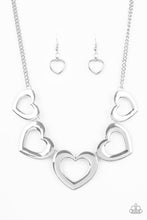 Load image into Gallery viewer, pittmanbling-and-jewelry-inc-presentshearty-hearts-silver-necklace-paparazzi-accessories