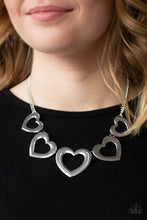 Load image into Gallery viewer, Paparazzi Accessories ⚘ Hearty Hearts - Silver Necklace⚘ Flat Rate Ship $4.50 ⚘