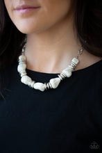 Load image into Gallery viewer, Paparazzi Accessories ⚘ Stunningly Stone Age - White Necklace⚘ Flat Rate Ship $4.50 ⚘