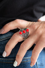 Load image into Gallery viewer, Paparazzi Accessories ⚘ Triple Whammy - Red Ring⚘ Flat Rate Ship $4.50 ⚘