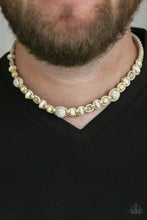 Load image into Gallery viewer, Paparazzi Accessories ⚘ Shark Baiter - White Mens Necklace⚘ Flat Rate Ship $4.50 ⚘