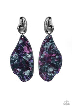Load image into Gallery viewer, pittmanbling-and-jewelry-inc-presentsfish-out-of-water-purple-post earrings-paparazzi-accessories