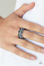 Load image into Gallery viewer, Paparazzi Accessories ⚘ Distractingly Demure - Blue Ring⚘ Flat Rate Ship $4.50 ⚘