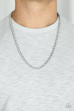 Load image into Gallery viewer, Paparazzi Accessories ⚘ Double Dribble - Silver Mens Necklace⚘ Flat Rate Ship $4.50 ⚘