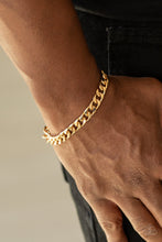 Load image into Gallery viewer, Paparazzi Accessories ⚘ Take It To The Bank - Gold Mens Bracelet⚘ Flat Rate Ship $4.50 ⚘