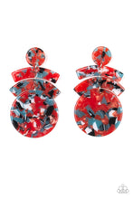 Load image into Gallery viewer, Paparazzi Accessories ⚘ In The HAUTE Seat - Orange Post Earrings⚘ Flat Rate Ship $4.50 ⚘