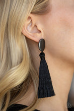 Load image into Gallery viewer, Paparazzi Accessories ⚘ Va Va PLUME - Black Post Earrings⚘ Flat Rate Ship $4.50 ⚘