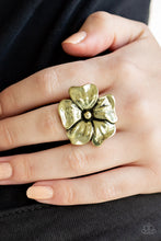 Load image into Gallery viewer, Paparazzi Accessories ⚘ Tropical Gardens - Brass Ring⚘ Flat Rate Ship $4.50 ⚘