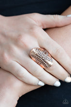 Load image into Gallery viewer, Paparazzi Accessories ⚘ Shields Up - Copper Ring⚘ Flat Rate Ship $4.50 ⚘