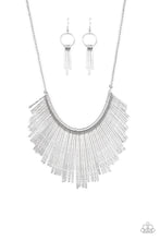 Load image into Gallery viewer, pittmanbling-and-jewelry-inc-presentsmetallic-mane-silver-necklace-paparazzi-accessories